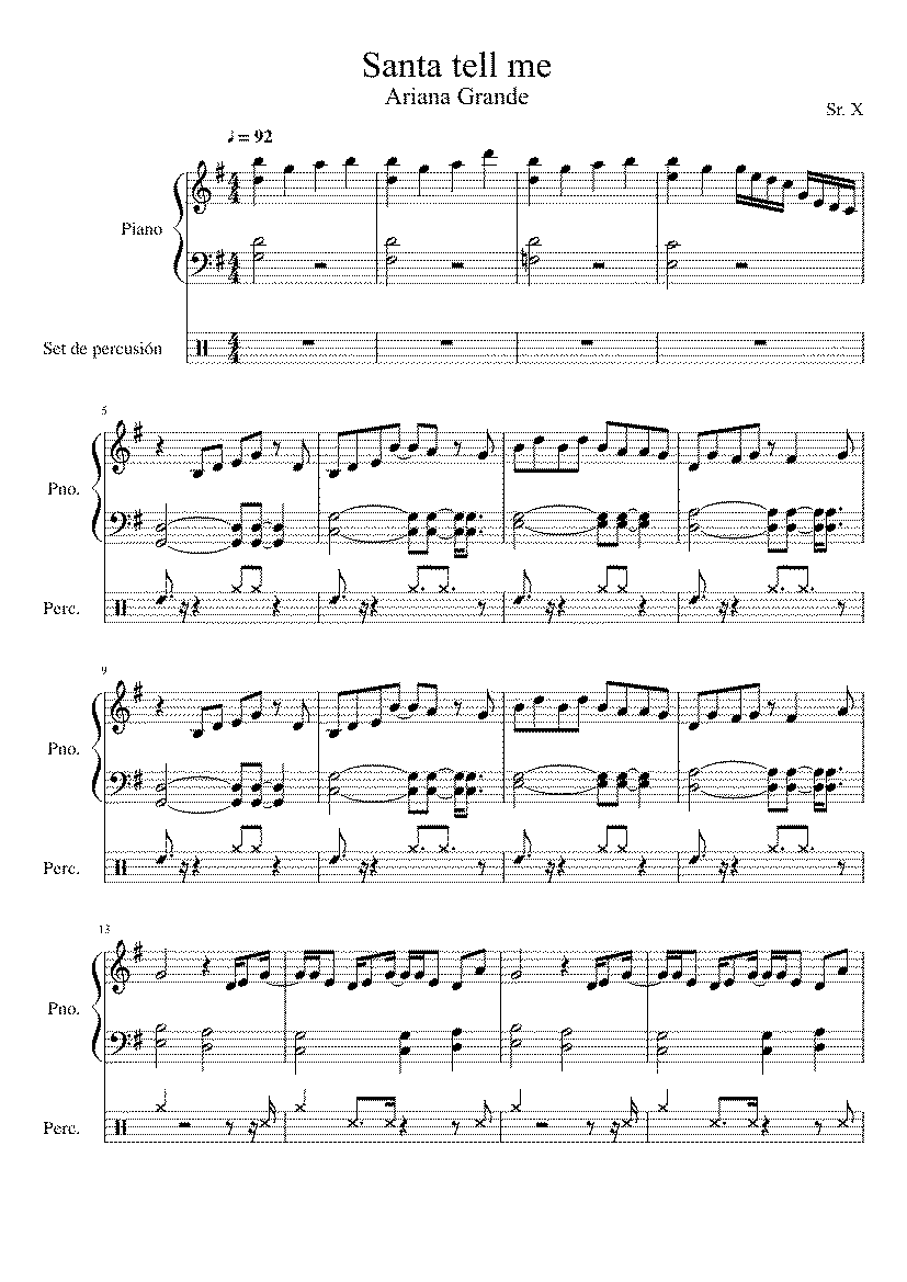 Partitura Santa Tell Me