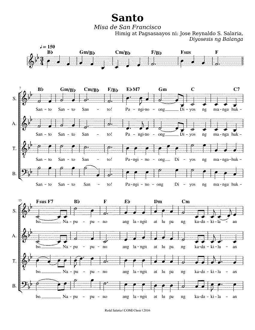 Partitura Santo Jose