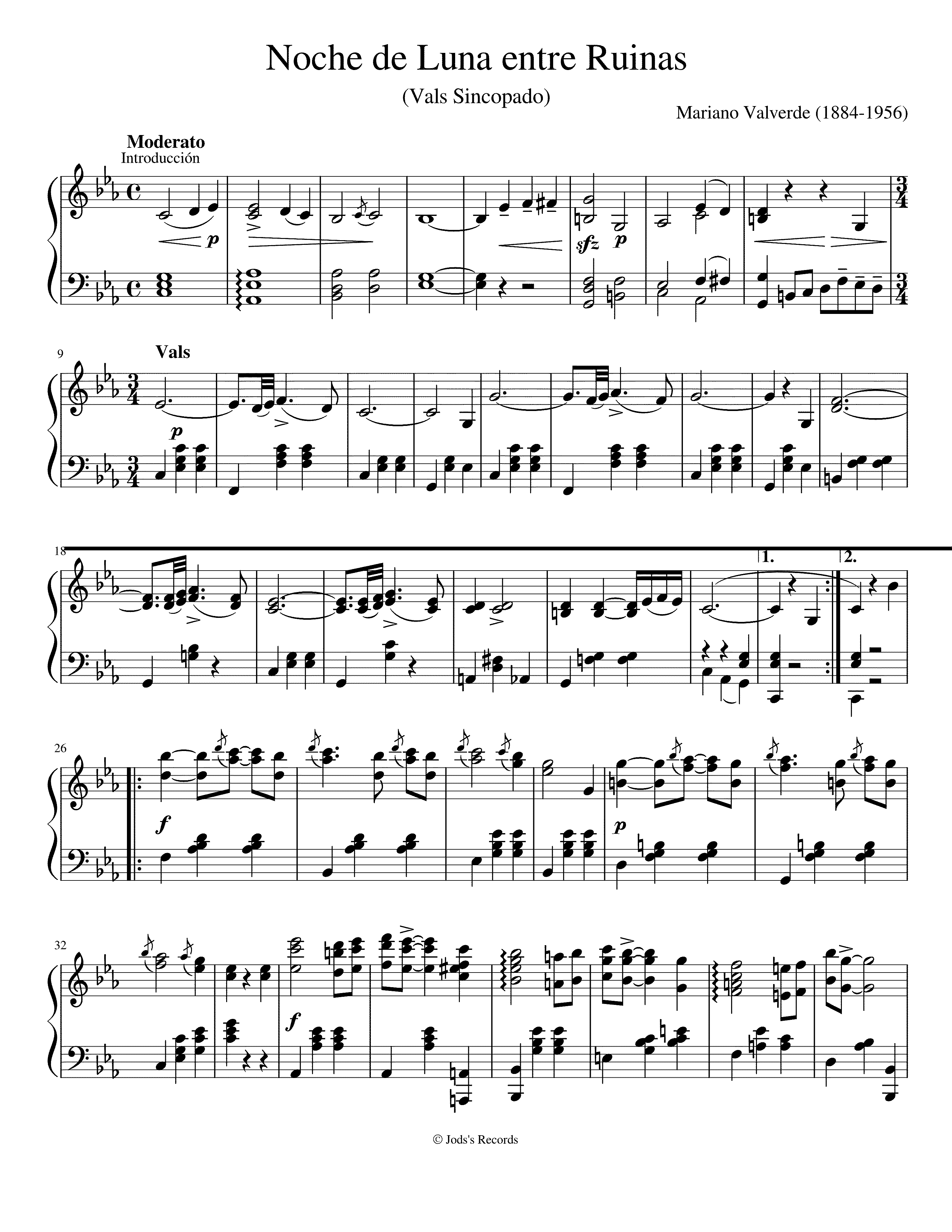 Partitura Santo Luna