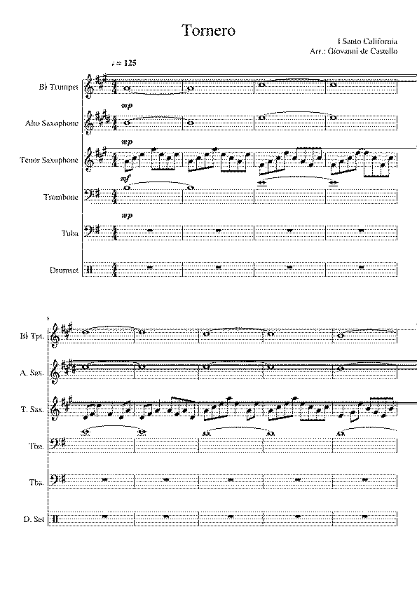 Partitura Santo Santo