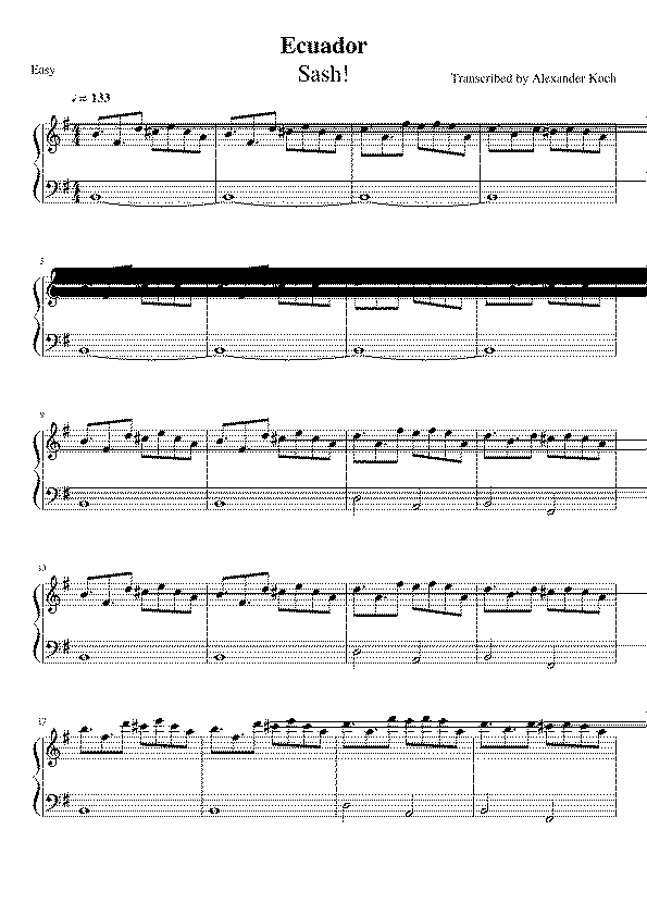 Partitura Sash Ecuador
