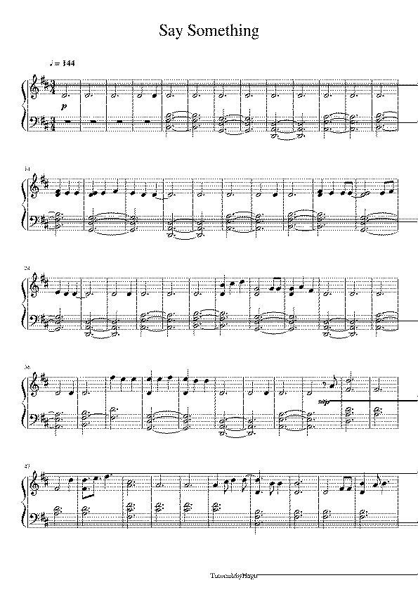 Partitura Say Something