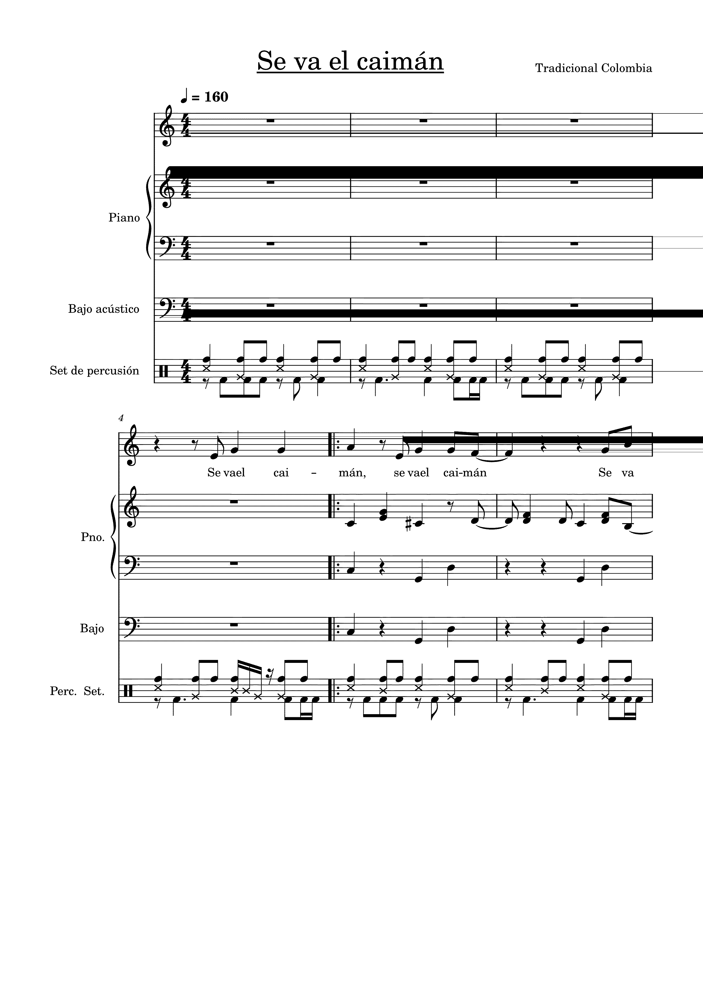 Partitura Se Va El Caiman