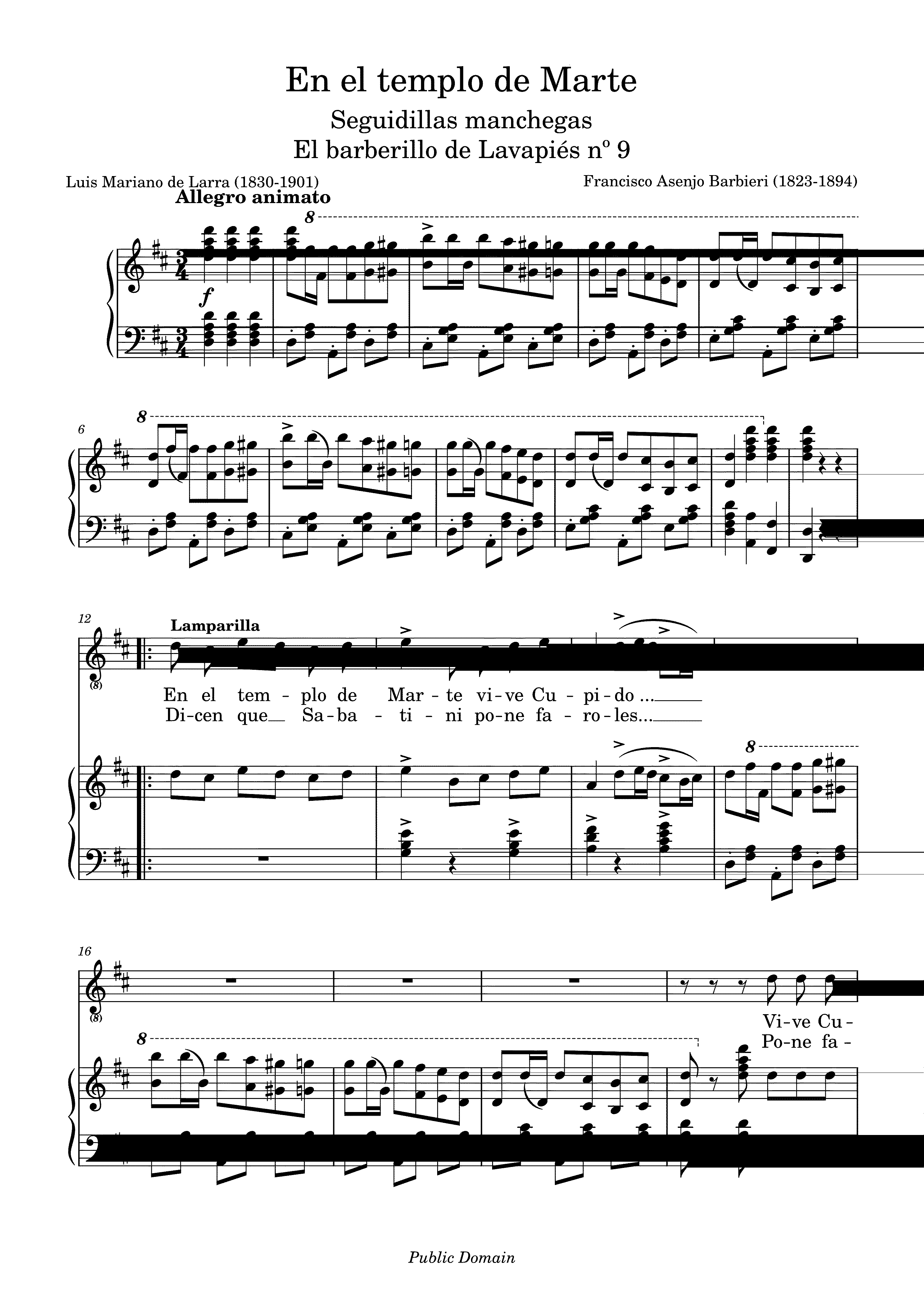Partitura Seguidillas