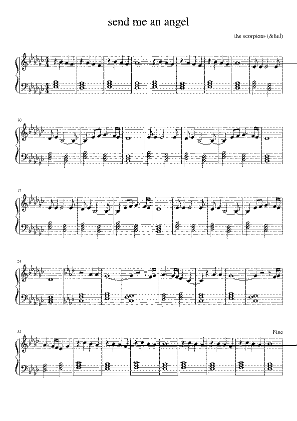 Partitura Send Me An Angel