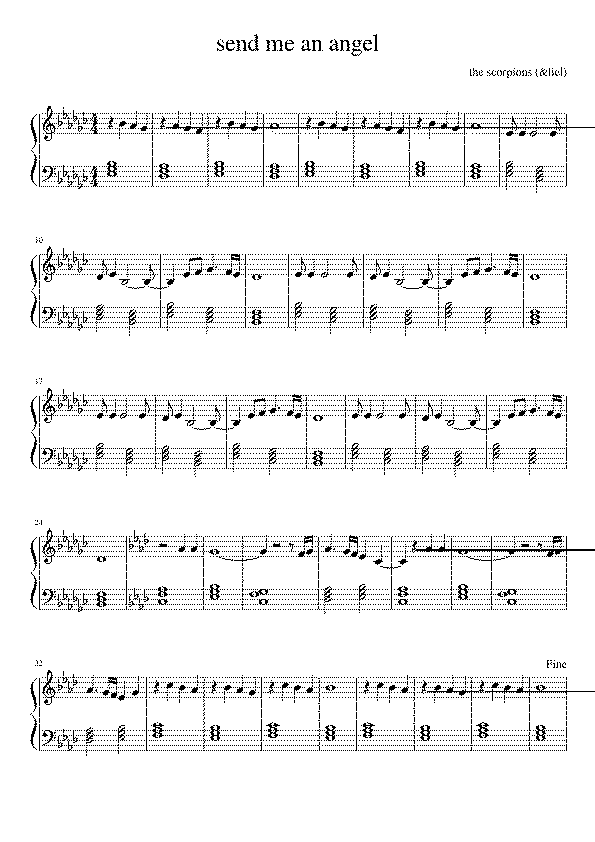 Partitura Send Me An Angel Scorpions