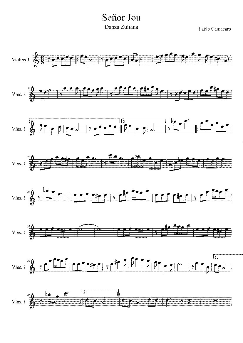 Partitura Señor Jou