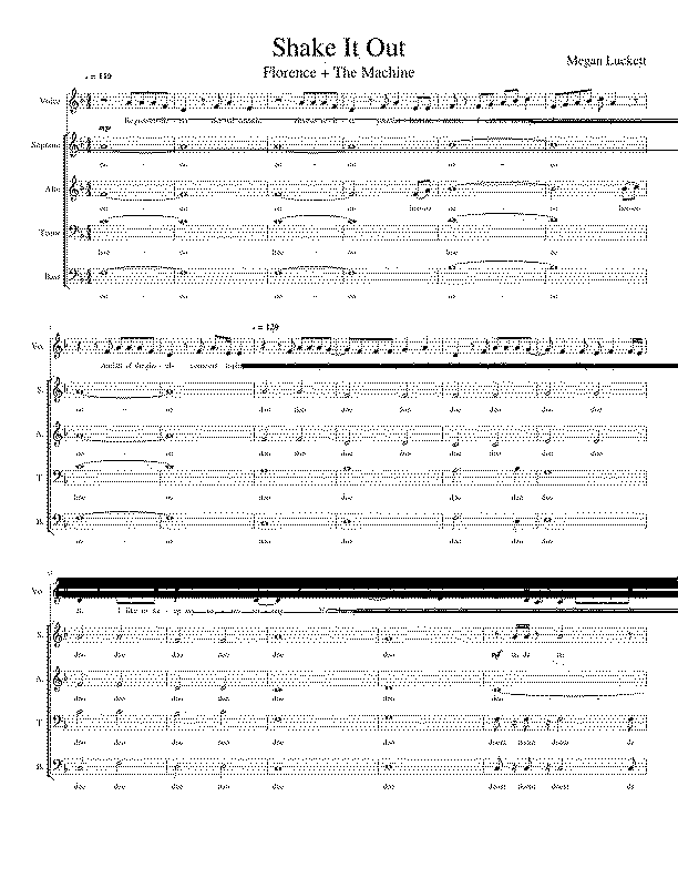 Partitura Shake It Out