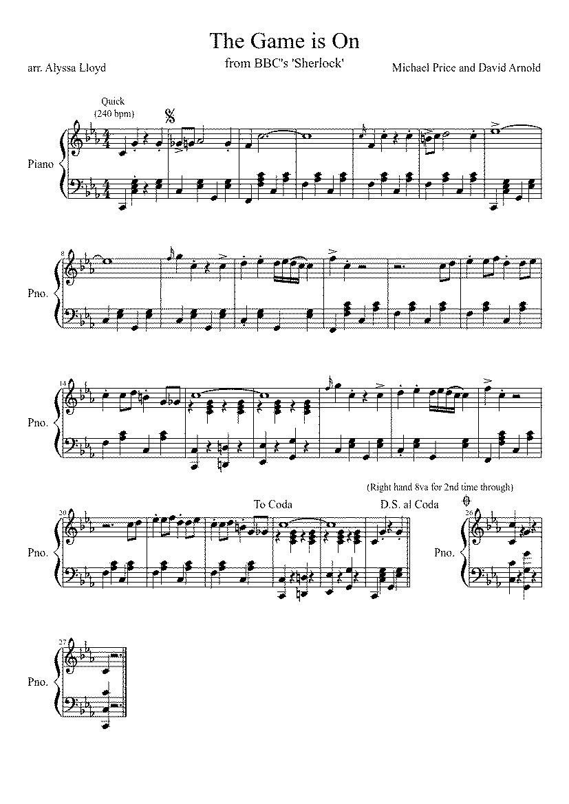 Partitura Sherlock