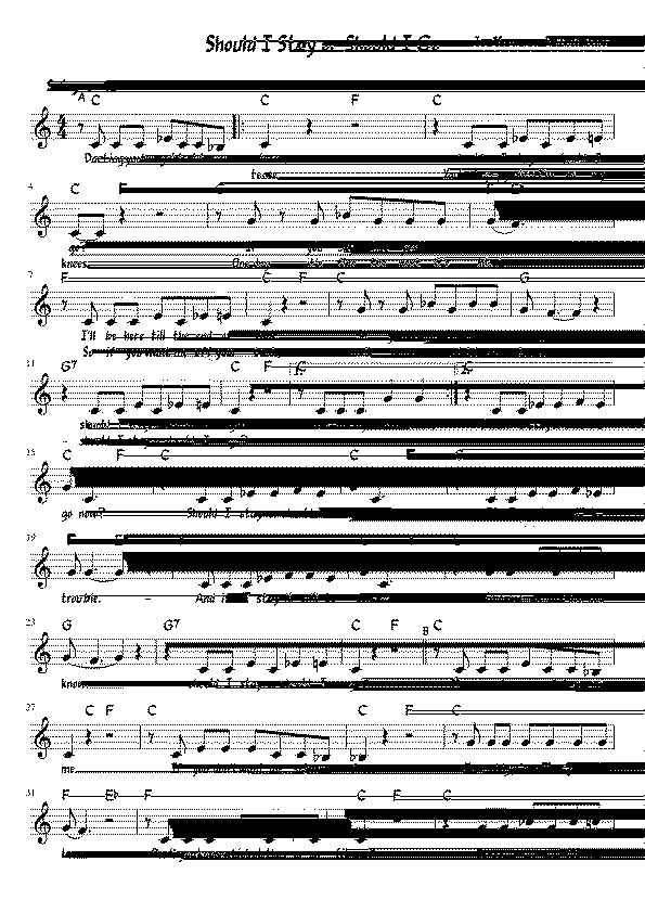 Partitura Should I Stay or Should I Go