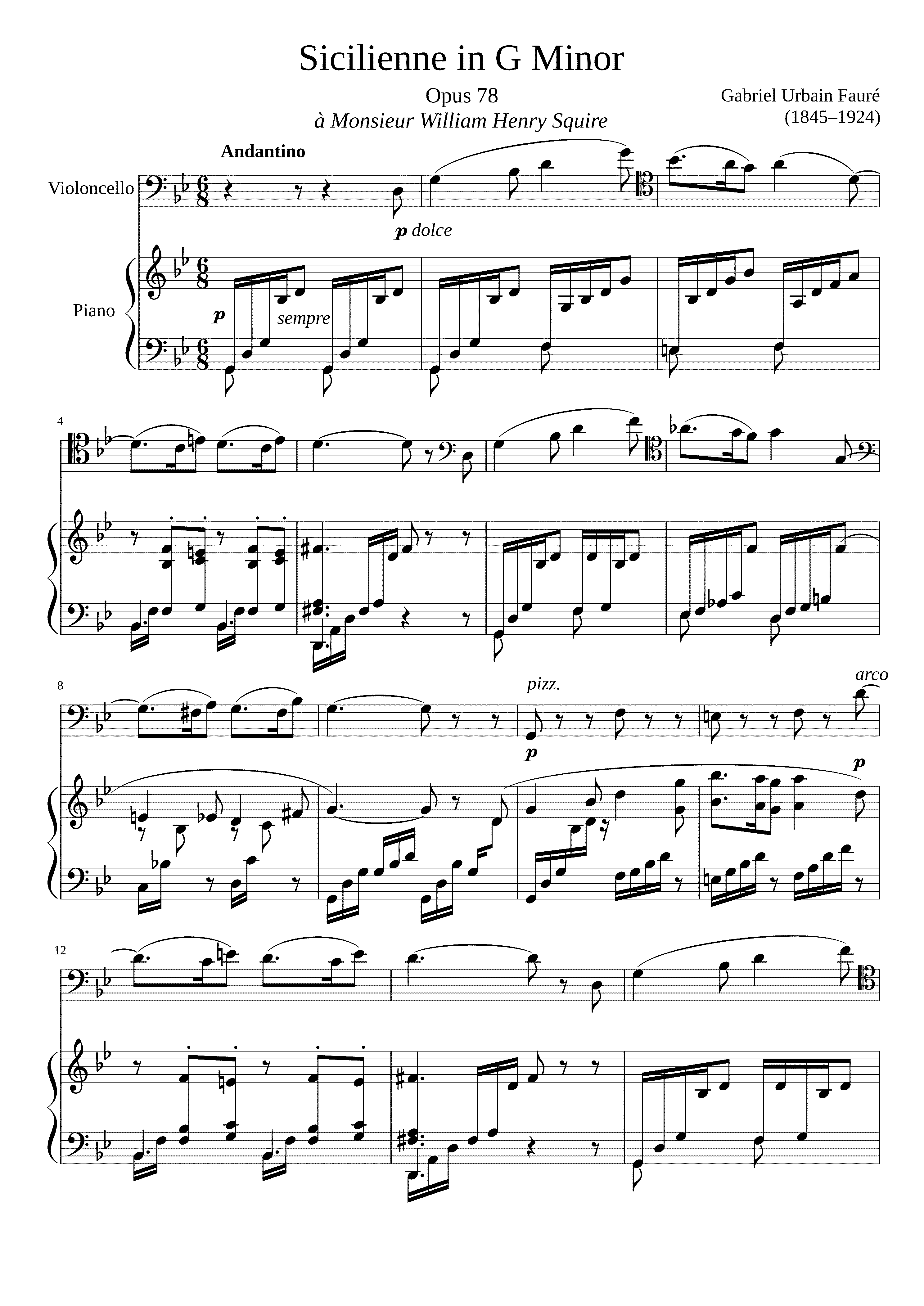 Partitura Sicilienne