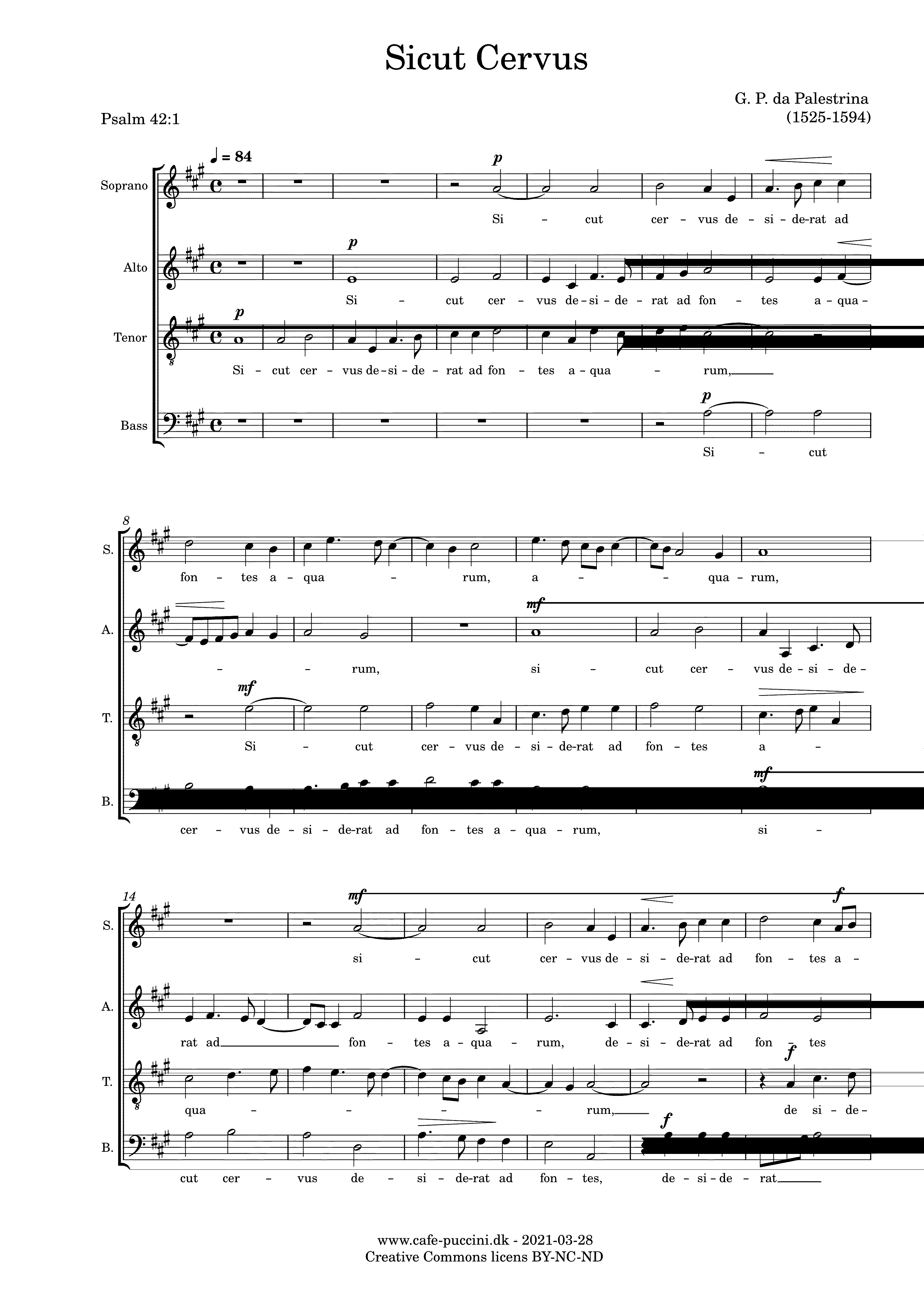 Partitura Sicut Cervus