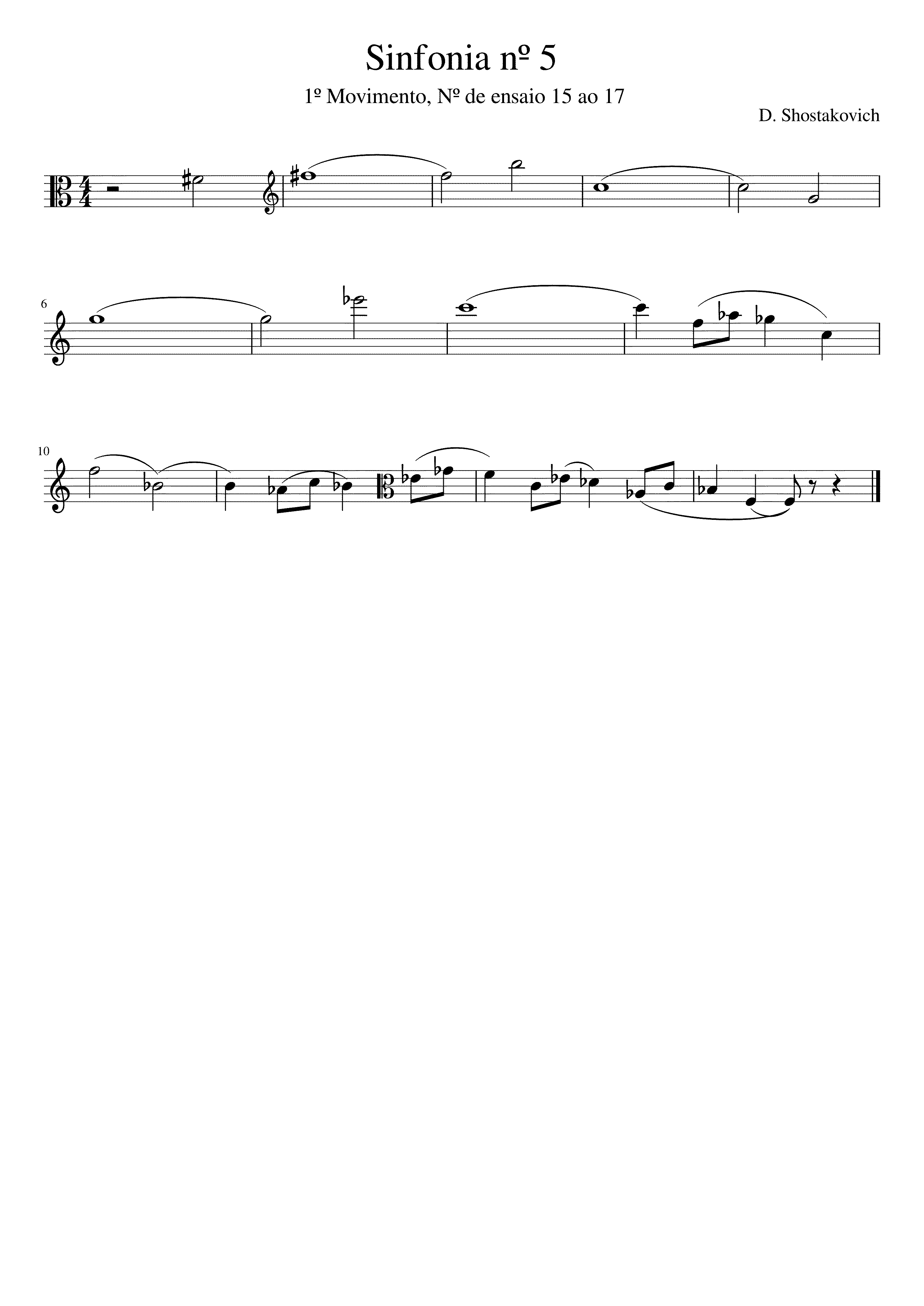 Partitura Sinfonia 5 Shostakovich