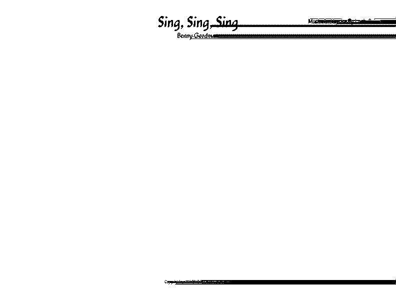 Partitura Sing Sing Sing Benny Goodman