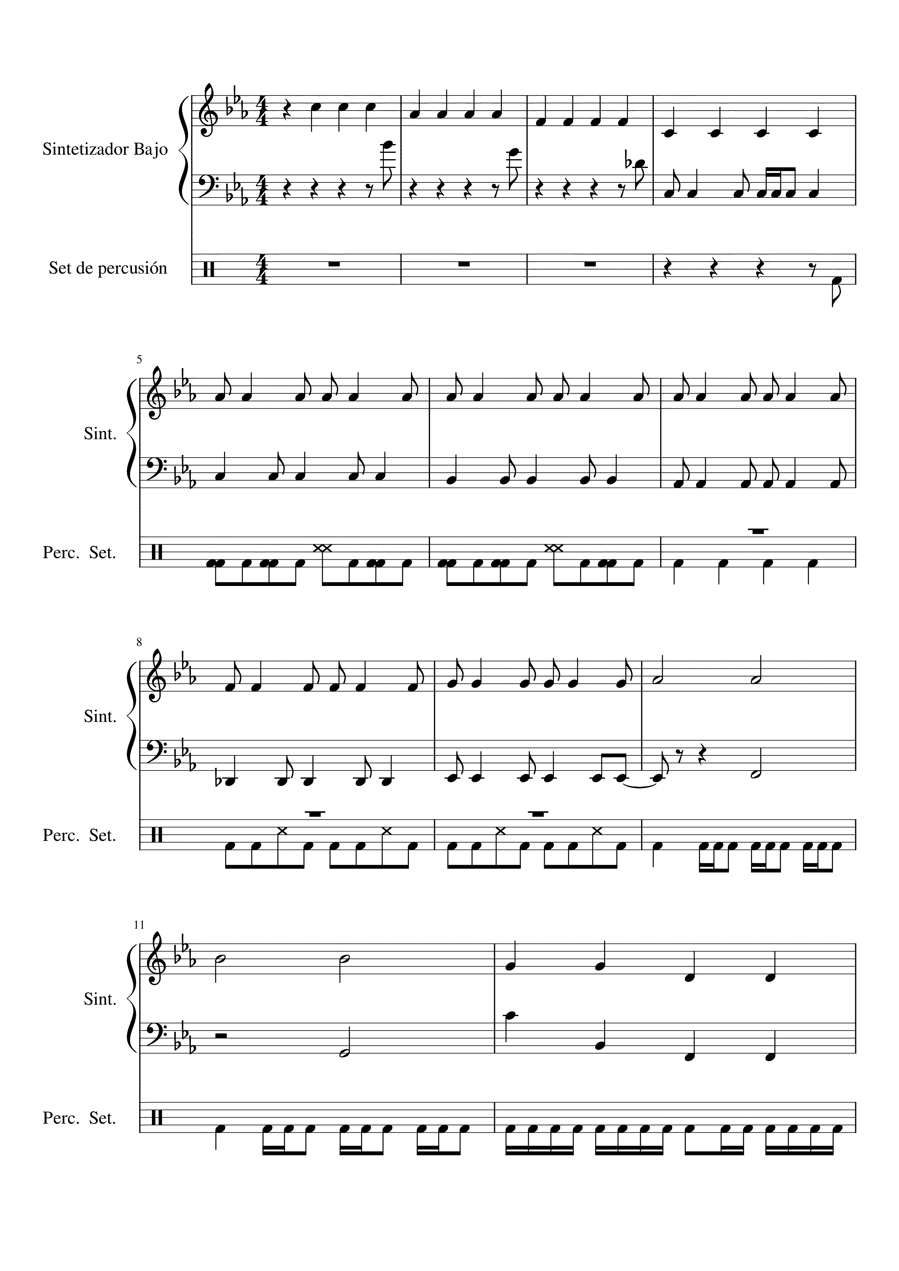 Partitura Sintetizador