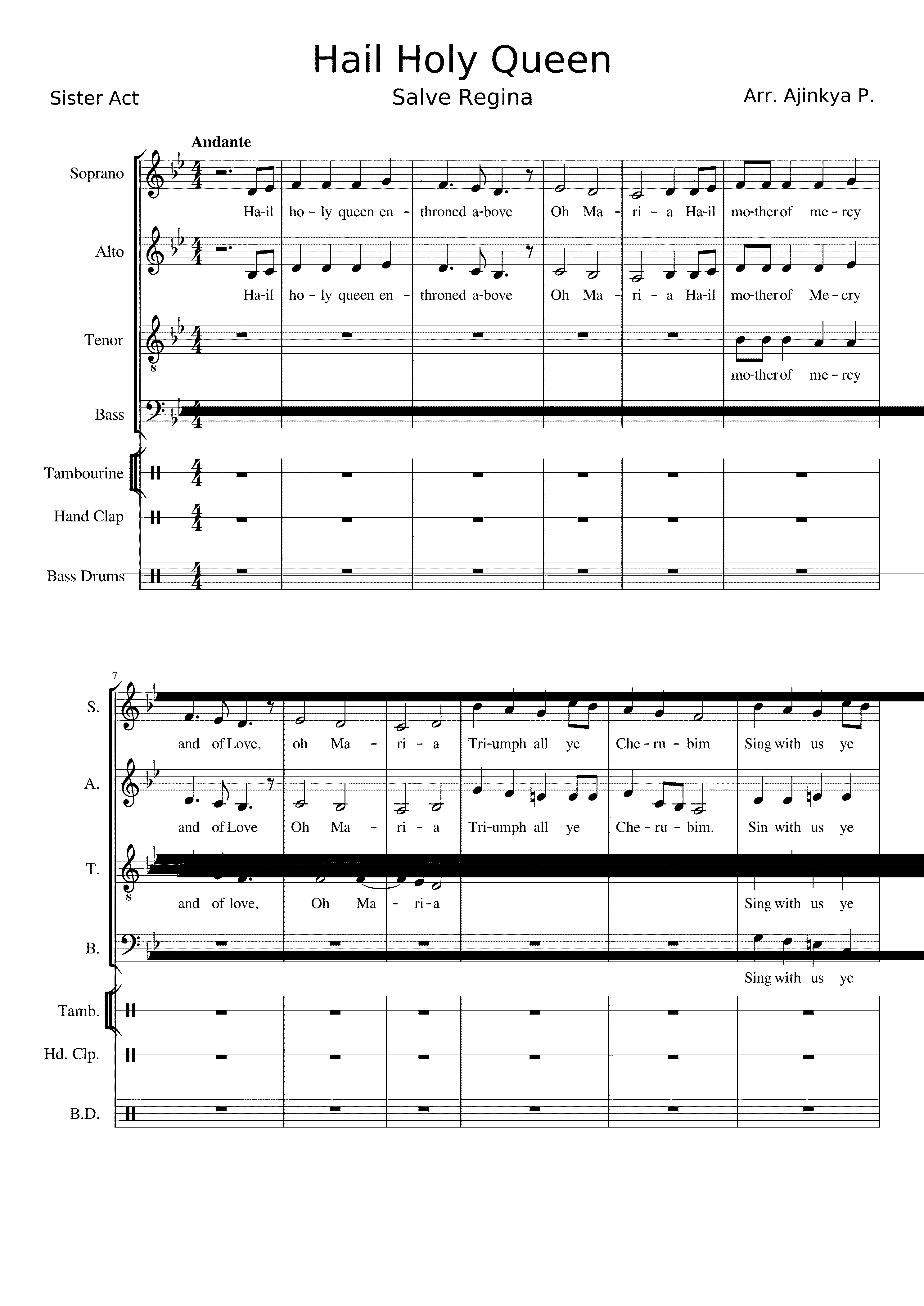 Partitura Sister Act Oh Maria