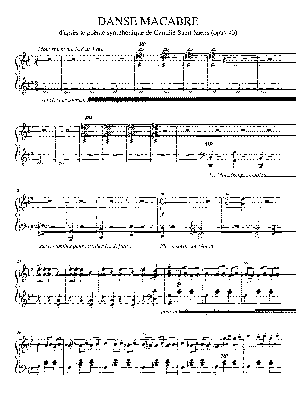 Partitura Skeleton Dance