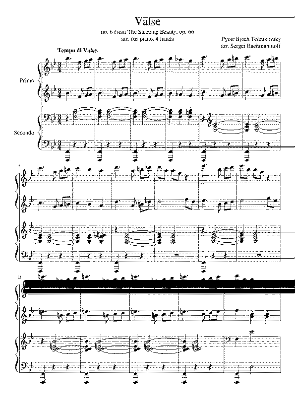 Partitura Sleeping Beauty