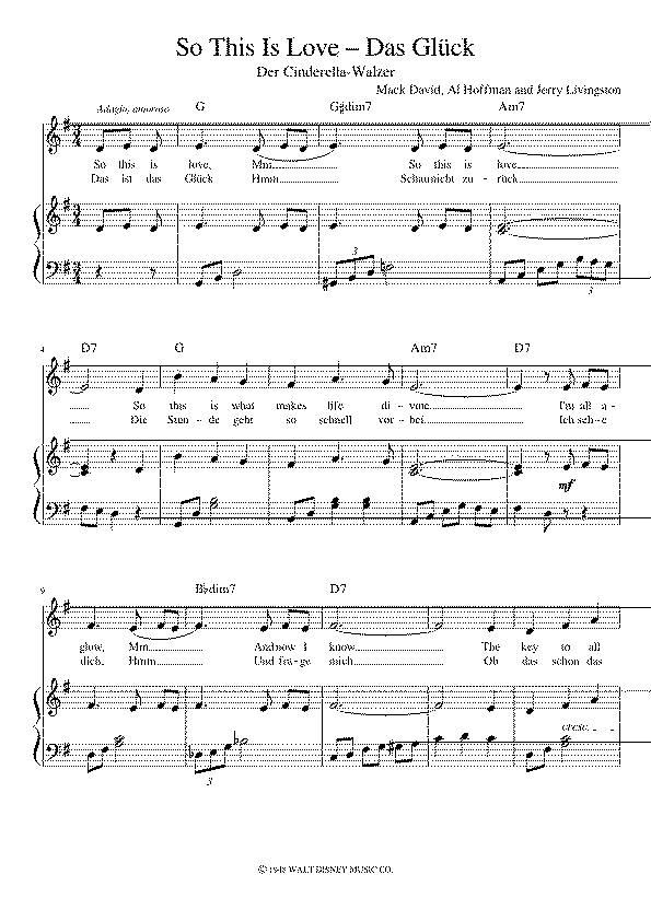 Partitura So This Is Love