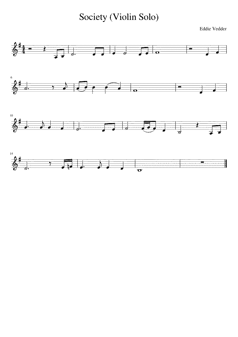 Partitura Society Eddie Vedder