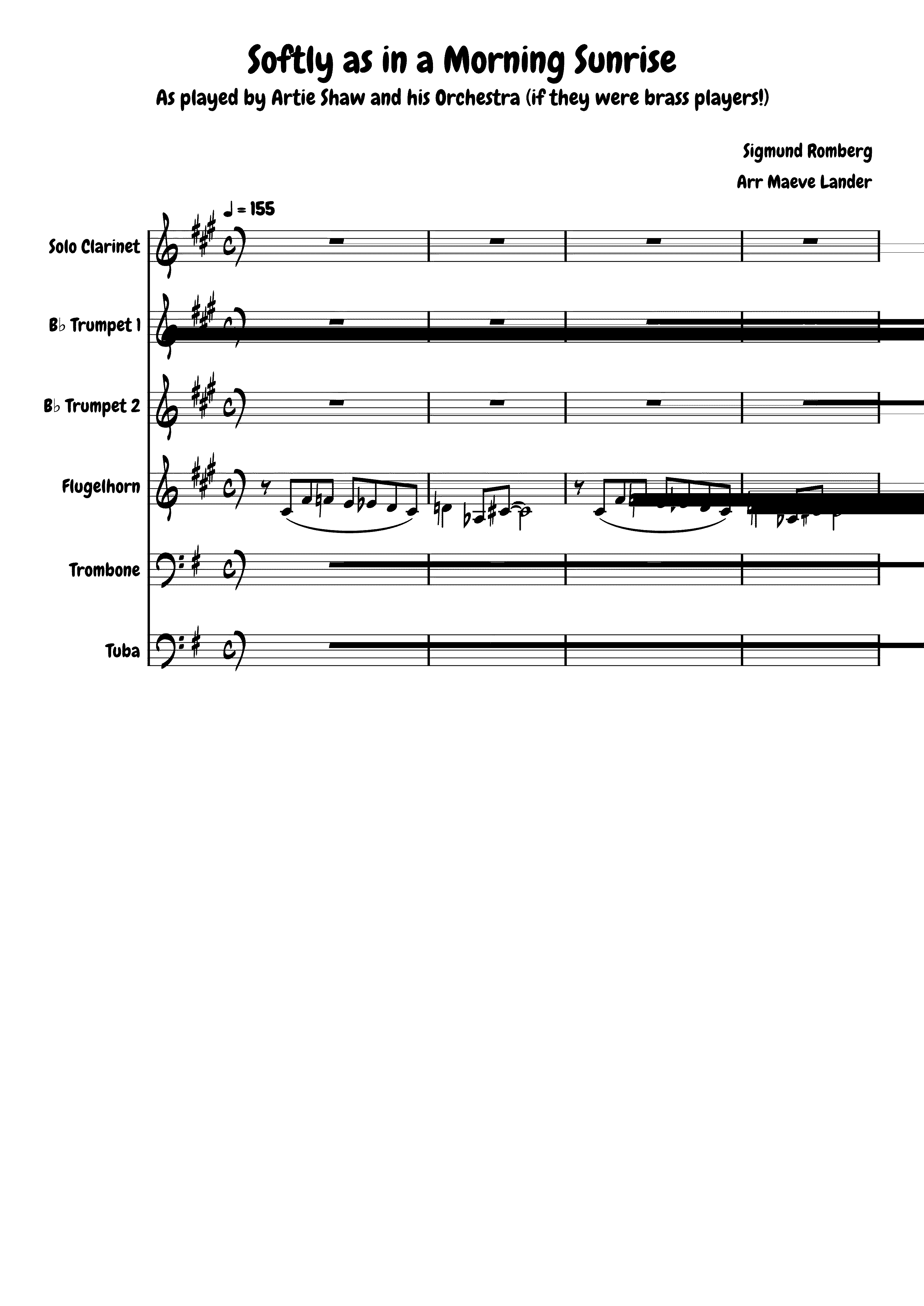 Partitura Softly As In a Morning Sunrise