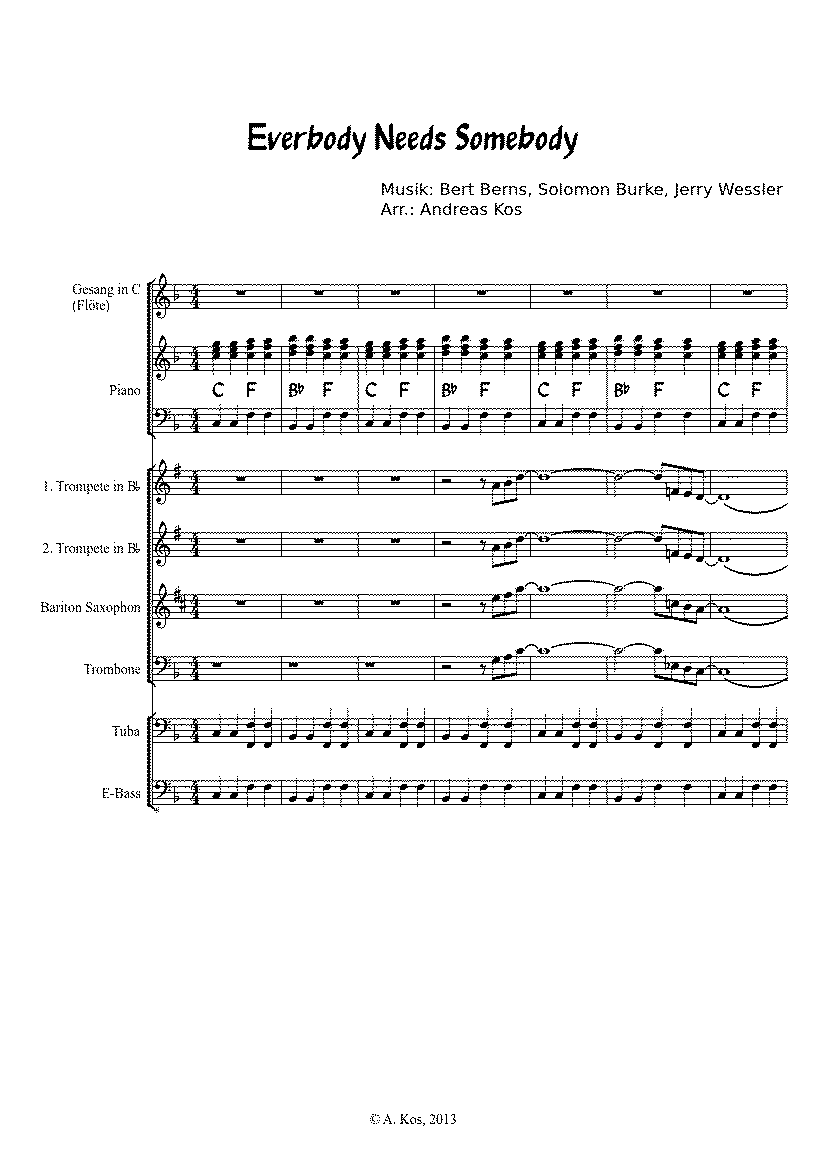 Partitura Somebody To Love