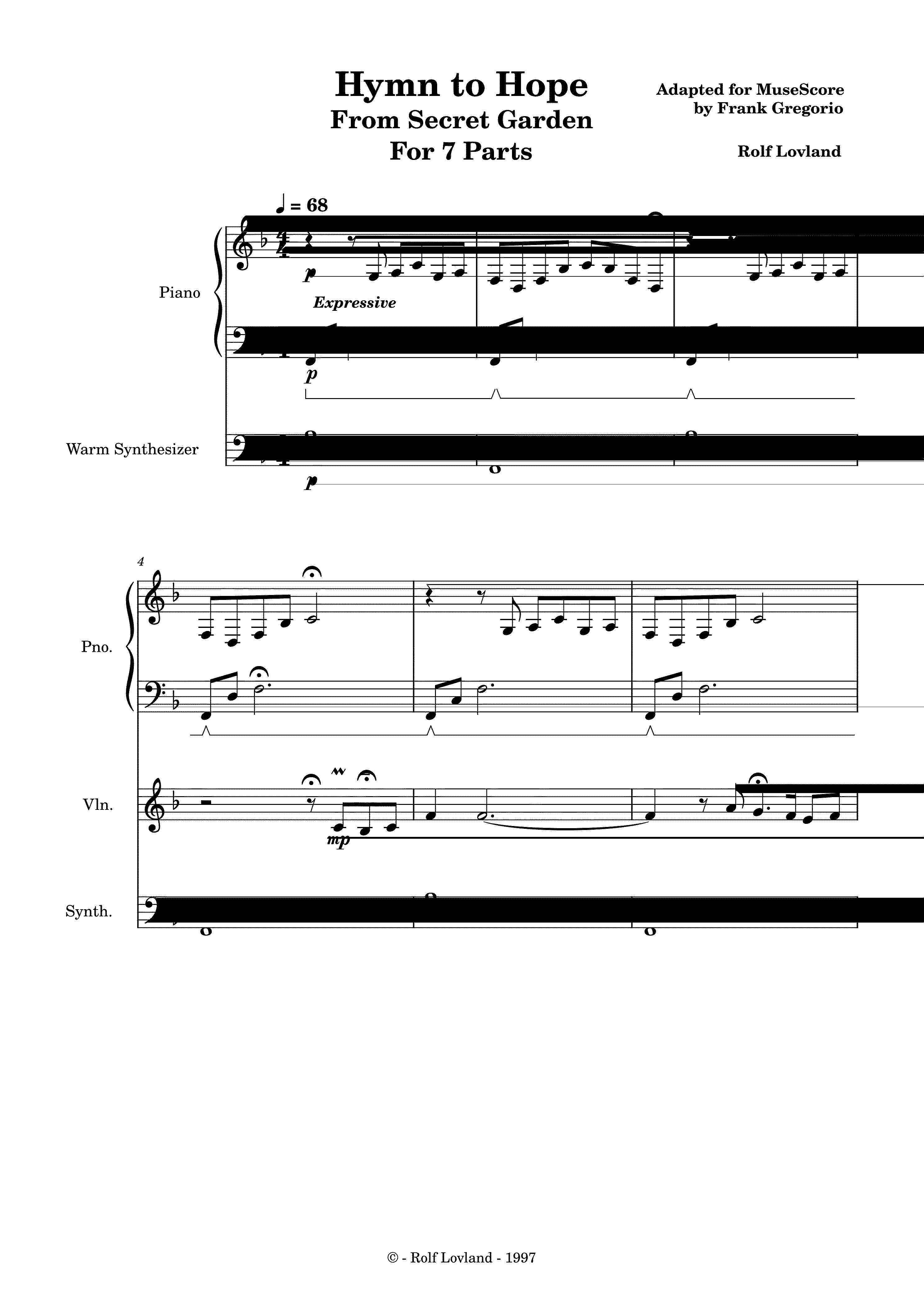 Partitura Songs From a Secret Garden