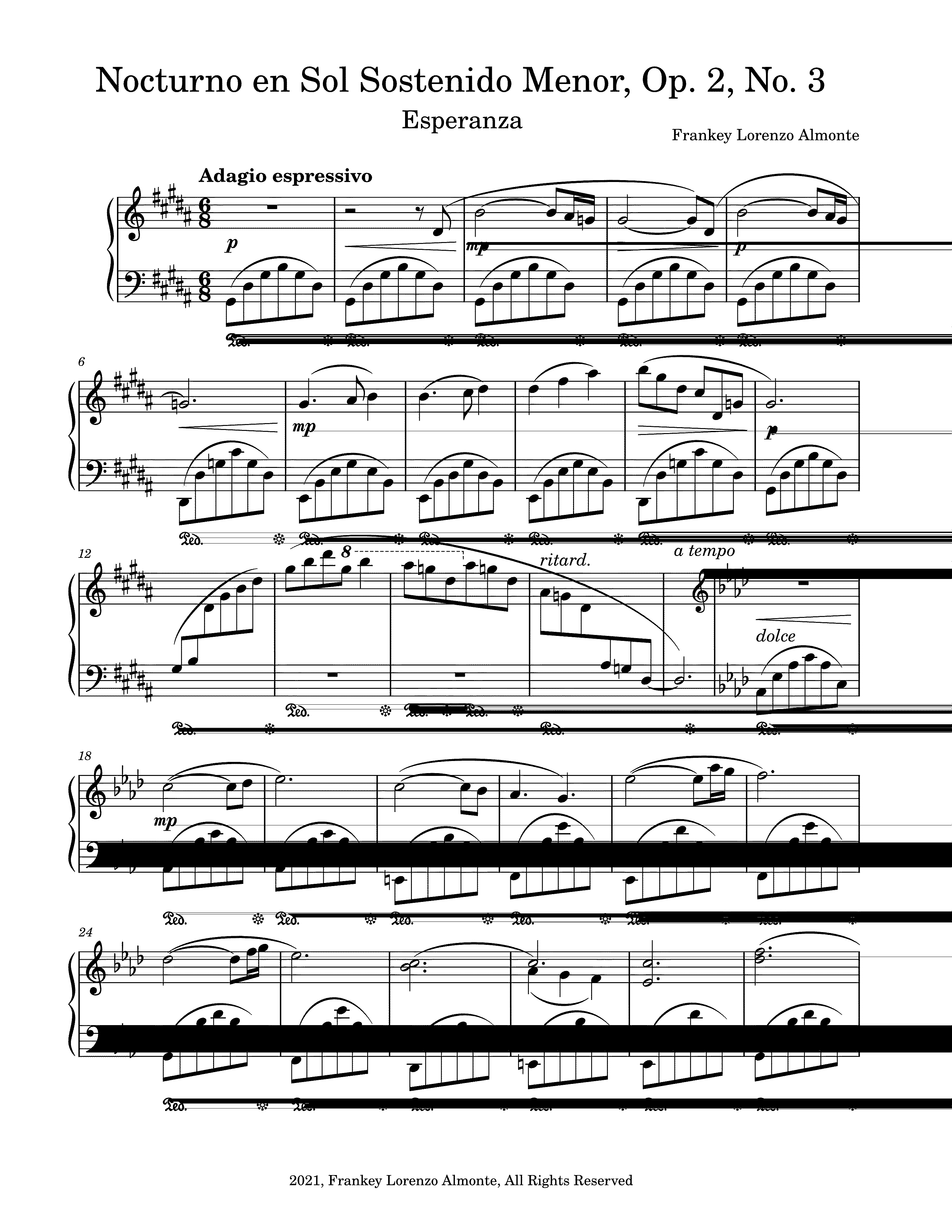 Partitura Sostenido En