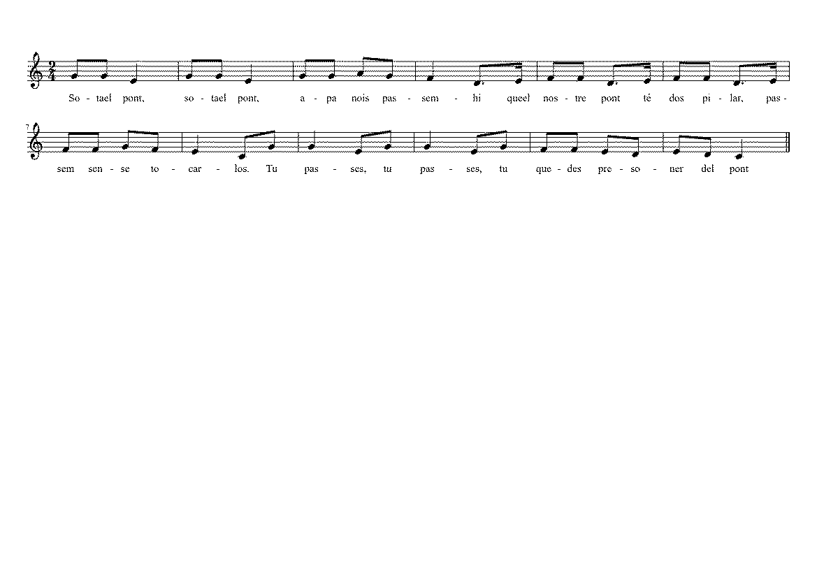 Partitura Sota El Pont