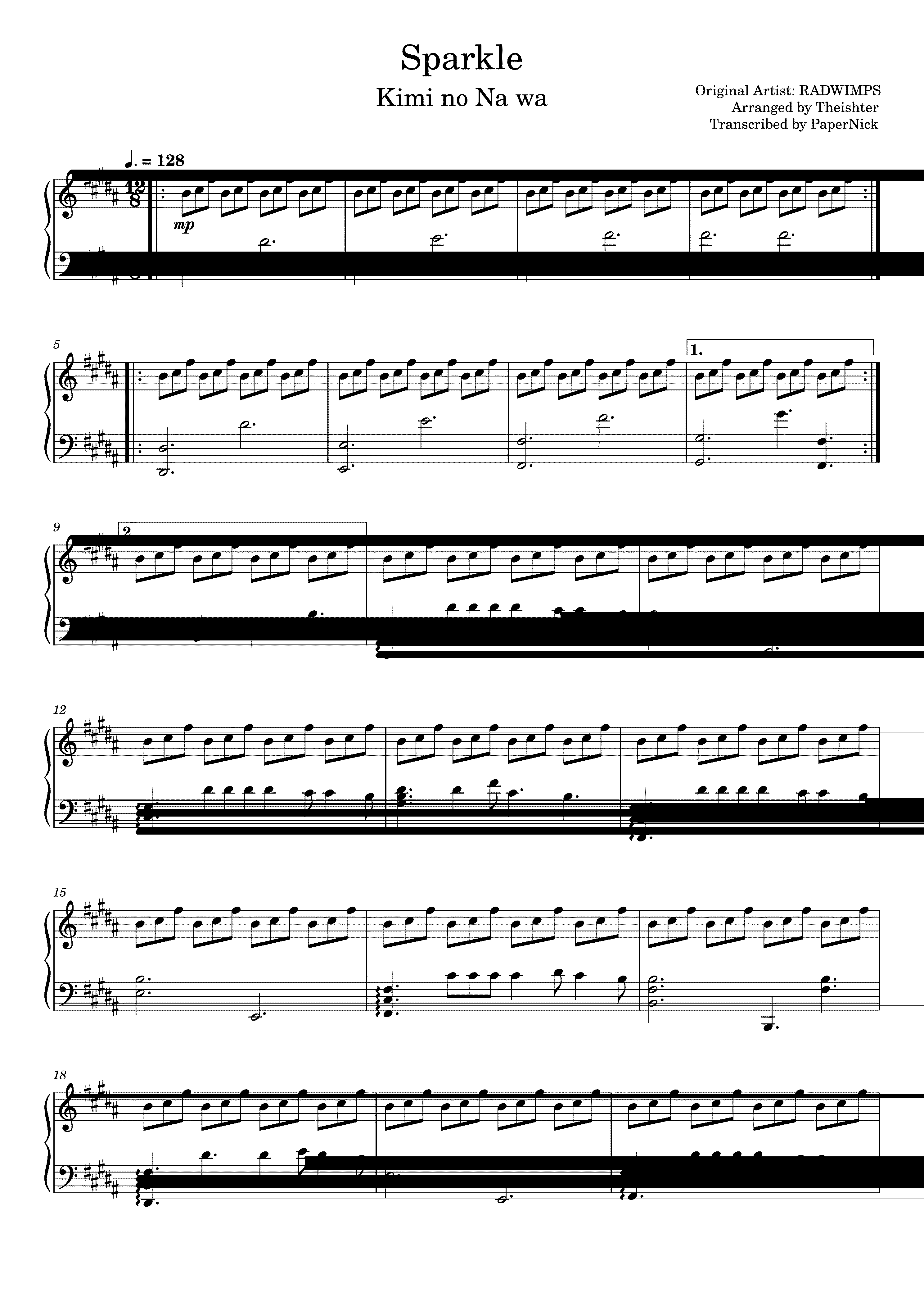 Partitura Sparkle