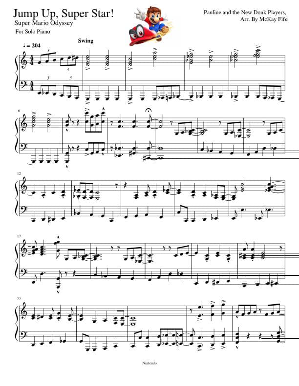 Partitura Star Me Up