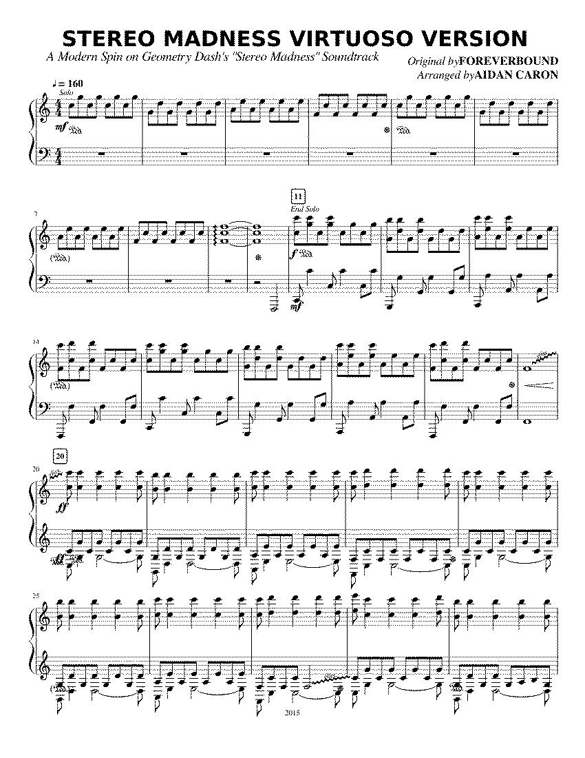 Partitura Stereo Madness