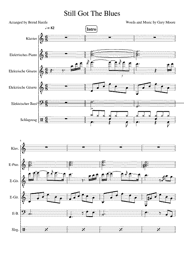 Partitura Still Got The Blues Gary Moore