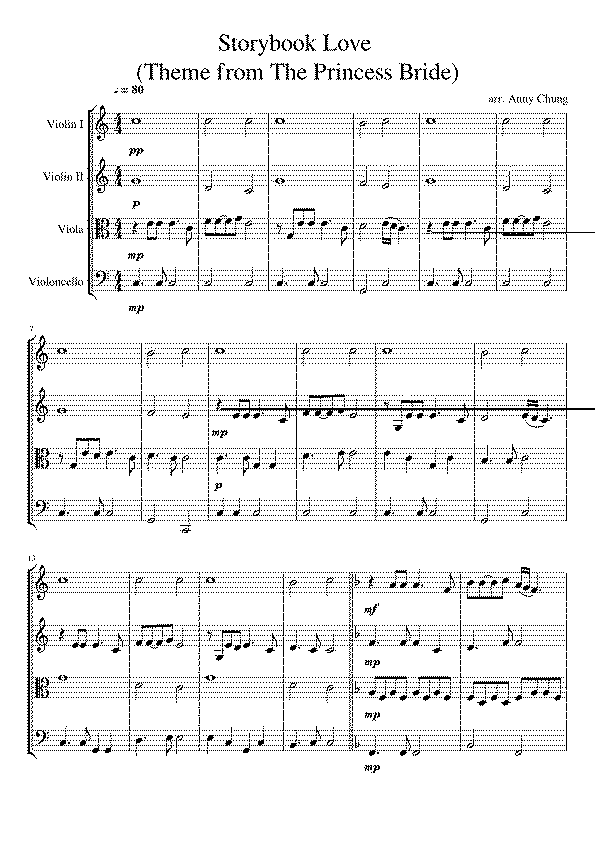 Partitura Storybook Love