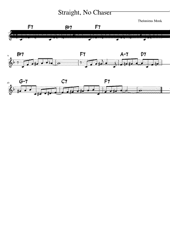 Partitura Straight No Chaser