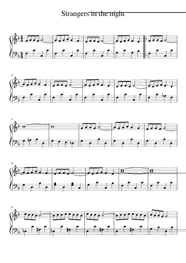 Partitura Strangers In The Night