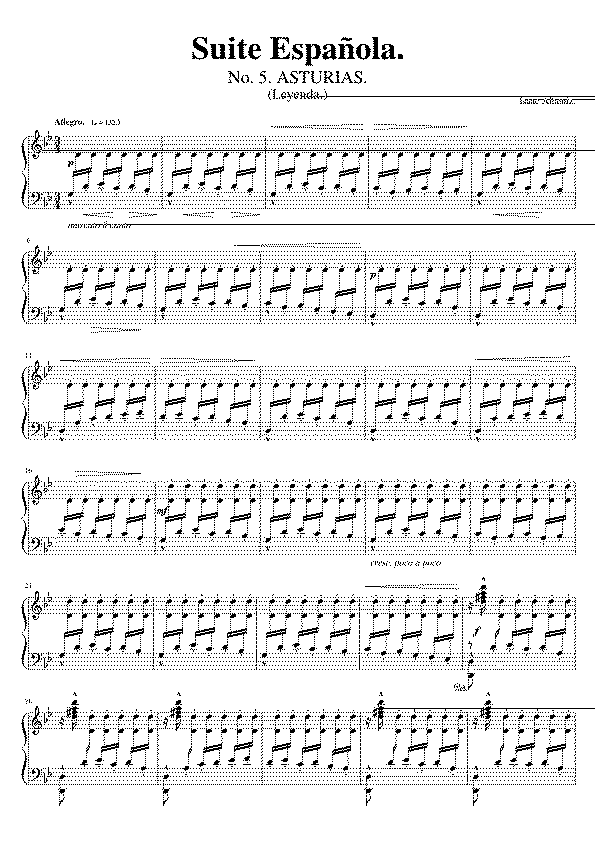 Partitura Suite Española Albeniz