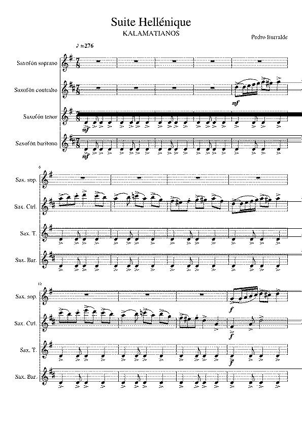 Partitura Suite Hellenique