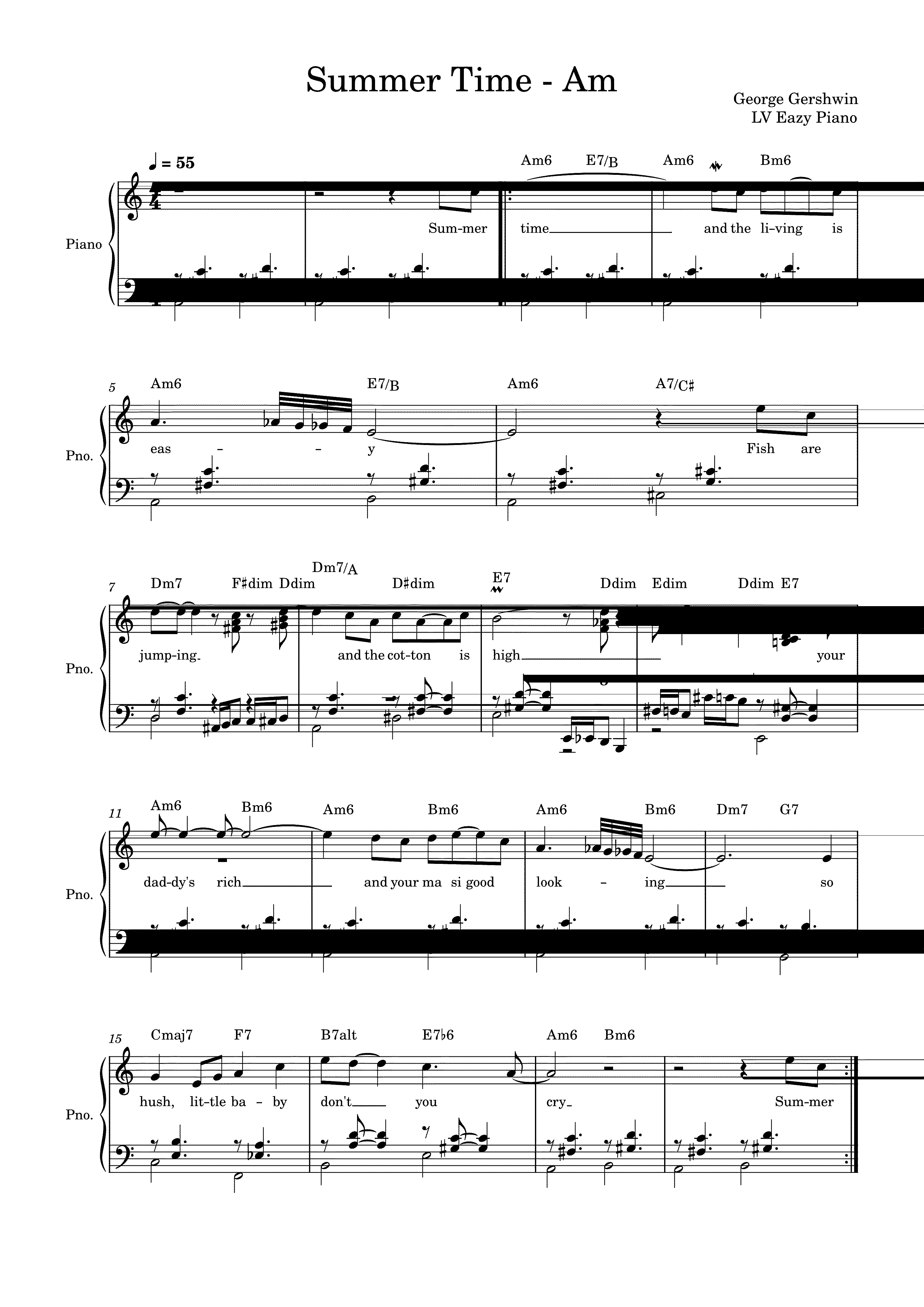Partitura Summer Time