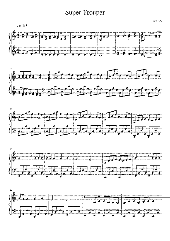 Partitura Super Trouper