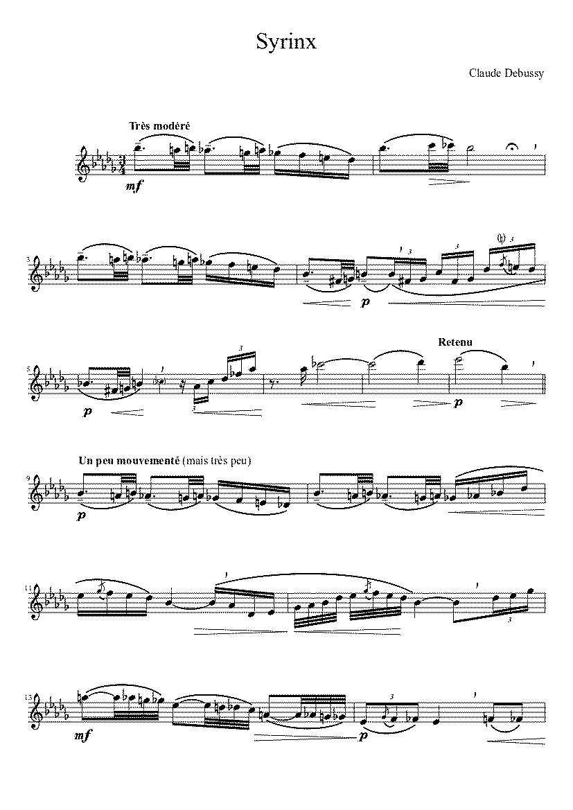 Partitura Syrinx
