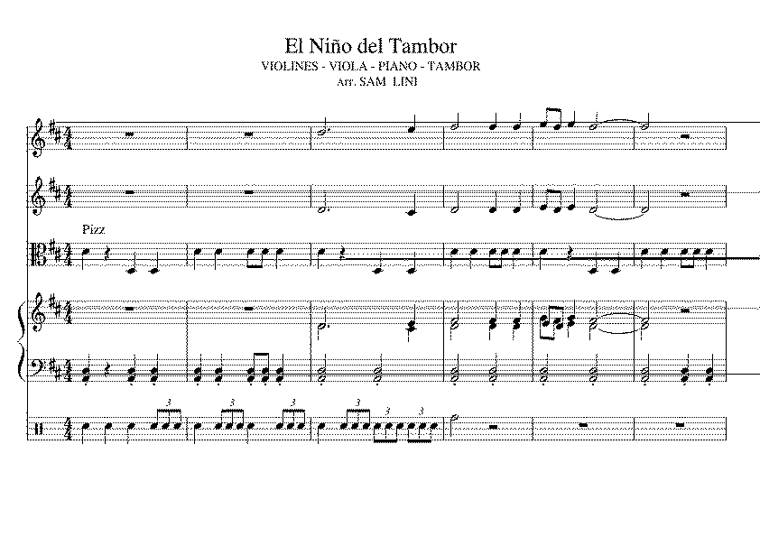 Partitura Tambor
