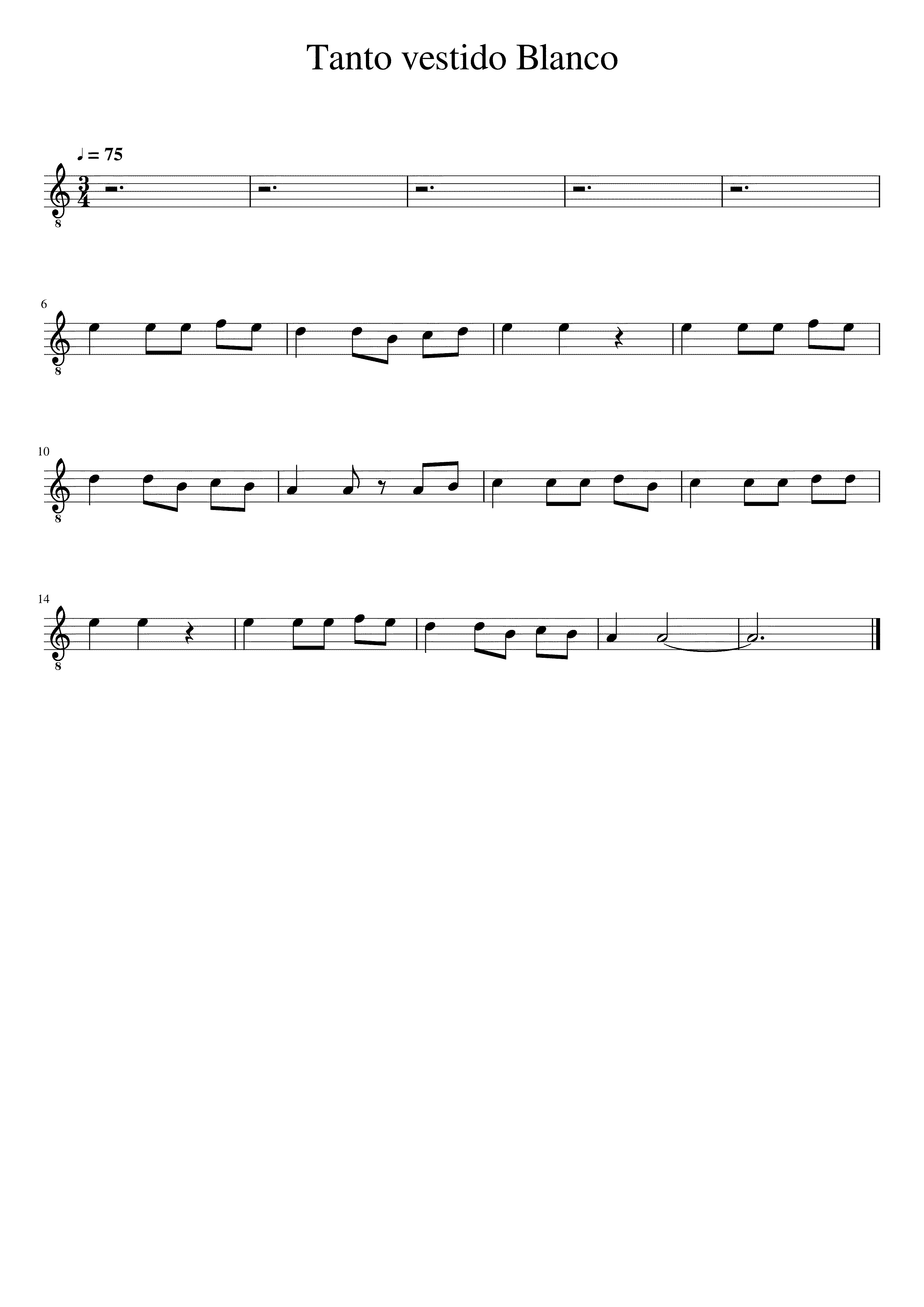Partitura Tanto Vestido Blanco