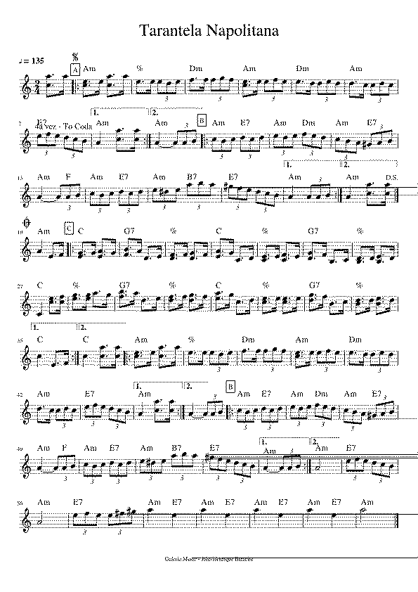 Partitura Tarantela