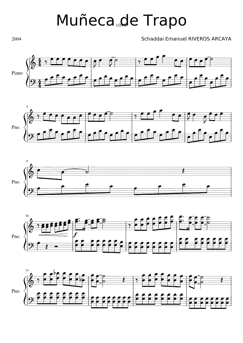 Partitura Tatuaje