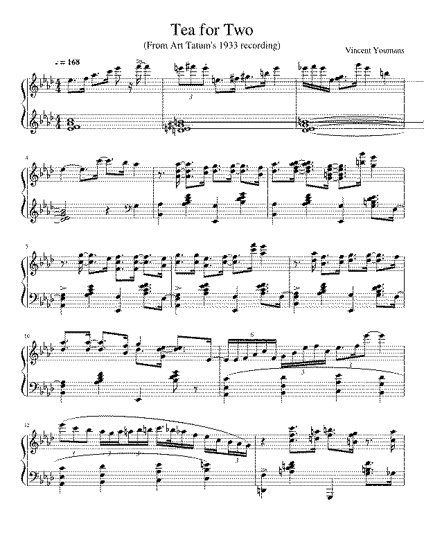 Partitura Tea For Two