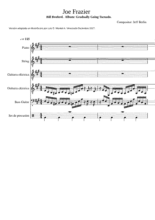Partitura Tesitura de Una
