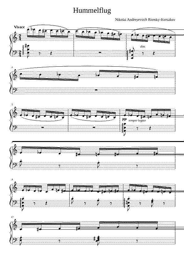 Partitura The Flight of The Bumblebee