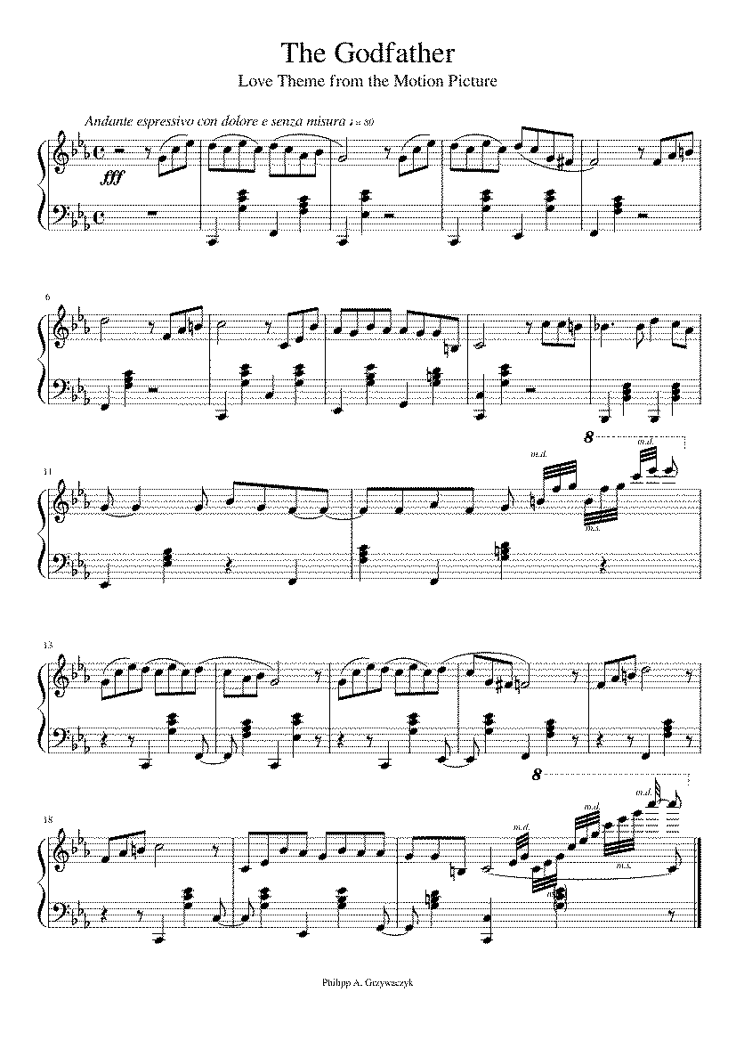 Partitura The Godfather