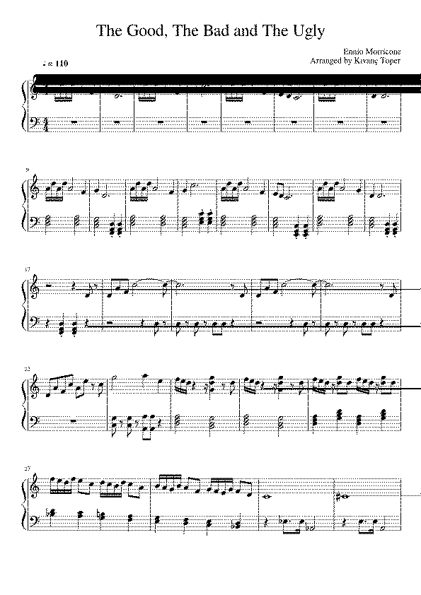 Partitura The Good The Bad And The Ugly